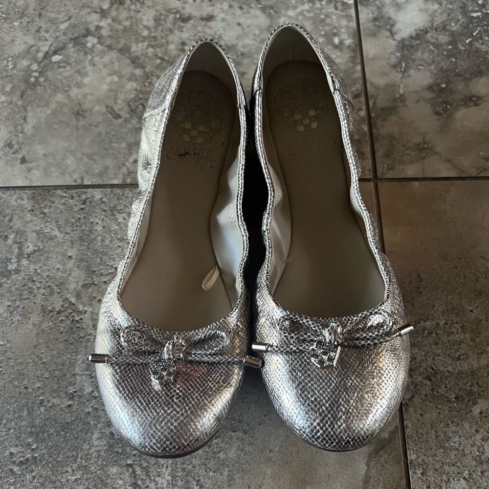 Vince Camuto Gold Ballet Flats